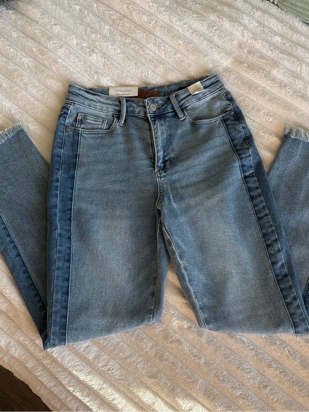 Judy Blue Two-Tone Blue High Rise Jeans